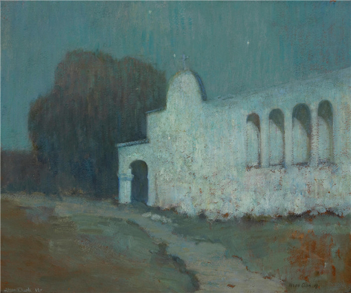 阿尔森•斯金纳•克拉克 (Alson Skinner Clark)高清作品-卡皮斯特拉诺的《月光》, 1919