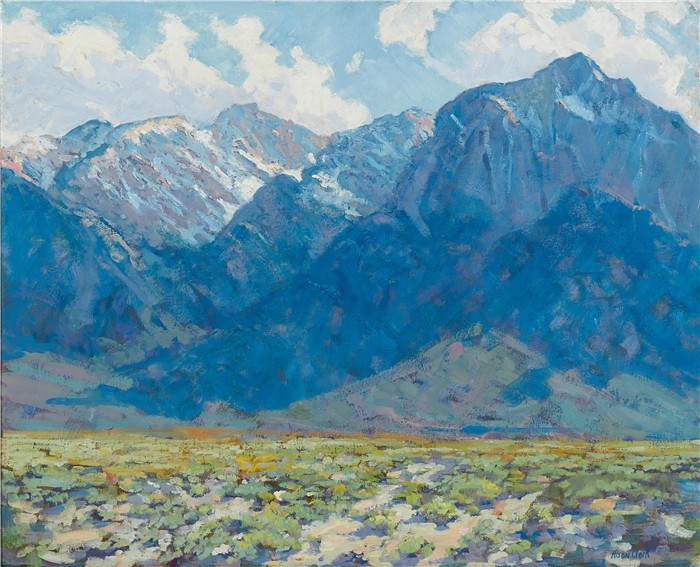 欧文斯谷的巴克斯特山Mount Baxter from Owens Valley, 1925