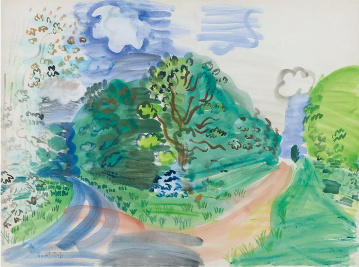 拉乌尔·杜菲(Raoul Dufy)高清作品-家乐福 Carrefour En Foret