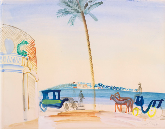 拉乌尔·杜菲(Raoul Dufy)高清作品-戛纳,拉克罗塞特,1925年