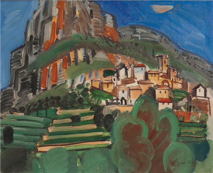 拉乌尔·杜菲(Raoul Dufy)高清作品-圣让纳特教堂, 1920