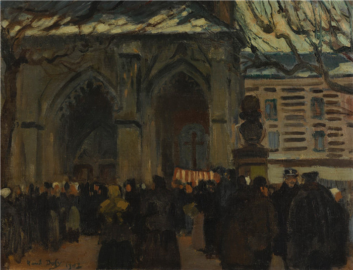 拉乌尔·杜菲(Raoul Dufy)高清作品-蒙维利埃广场