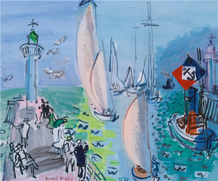 拉乌尔·杜菲(Raoul Dufy)高清作品-赛船会的回归