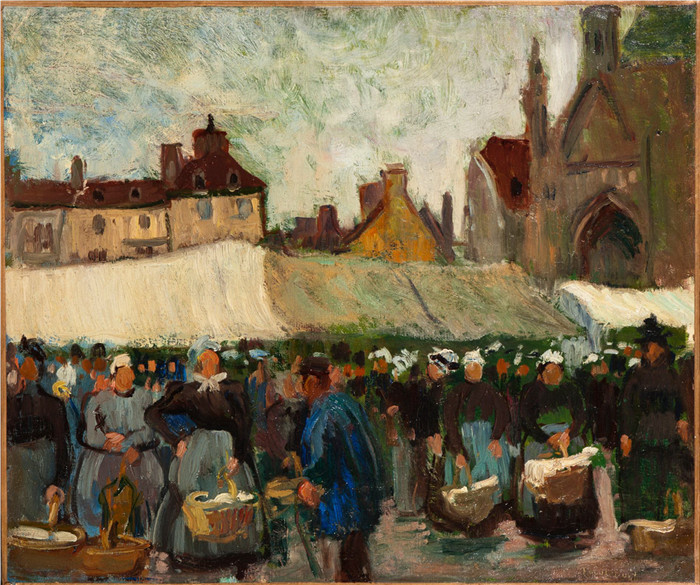 拉乌尔·杜菲(Raoul Dufy)高清作品-市场场景