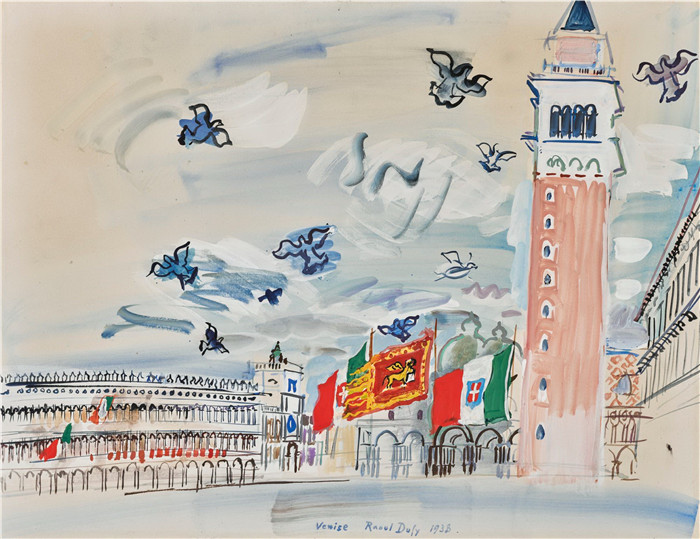 拉乌尔·杜菲(Raoul Dufy)高清作品-威尼斯圣马可广场