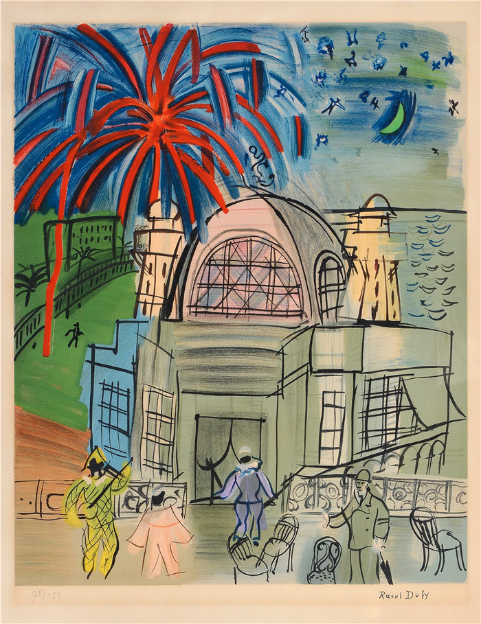 拉乌尔·杜菲(Raoul Dufy)高清作品-拉乌尔·达菲,卡西诺人不错