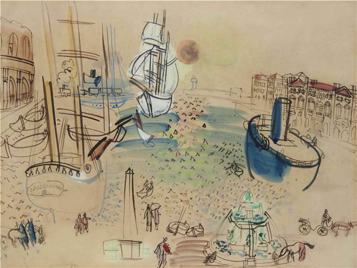 拉乌尔·杜菲(Raoul Dufy)高清作品-向克劳德·洛林致敬