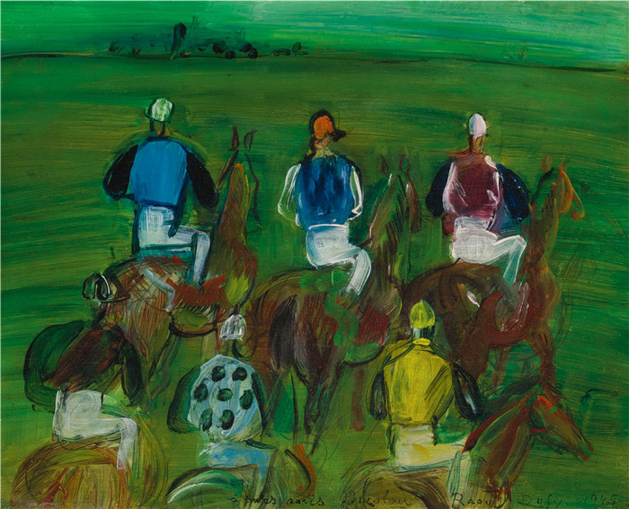 拉乌尔·杜菲(Raoul Dufy)高清作品-走向出发 Vers Le Depart, 1945