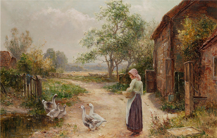 欧内斯特·沃尔伯恩(Ernest Walbourn)高清作品-农民的女儿