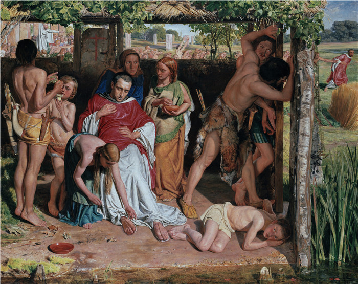 威廉·霍尔曼·亨特(William Holman Hunt )高清作品-一个皈依的英国家庭