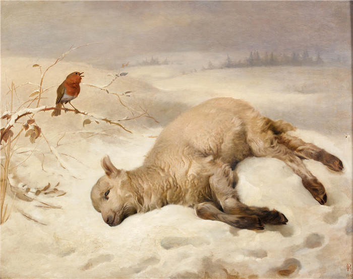 布里顿·里维尔(Briton Riviere)高清作品-从鸥群中分离出来