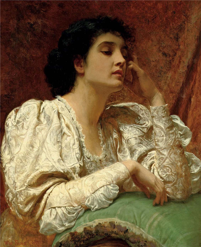查尔斯·爱德华·佩鲁吉尼(Charles Edward Perugini )高清作品-手的触碰