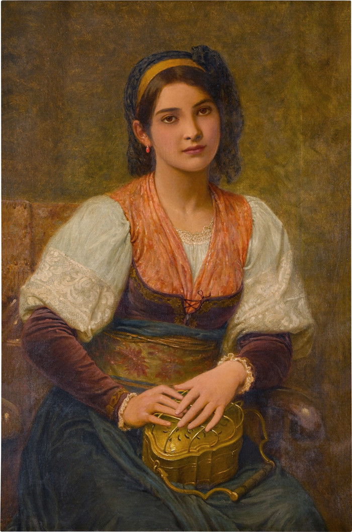 查尔斯·爱德华·佩鲁吉尼(Charles Edward Perugini )高清作品-暖手器