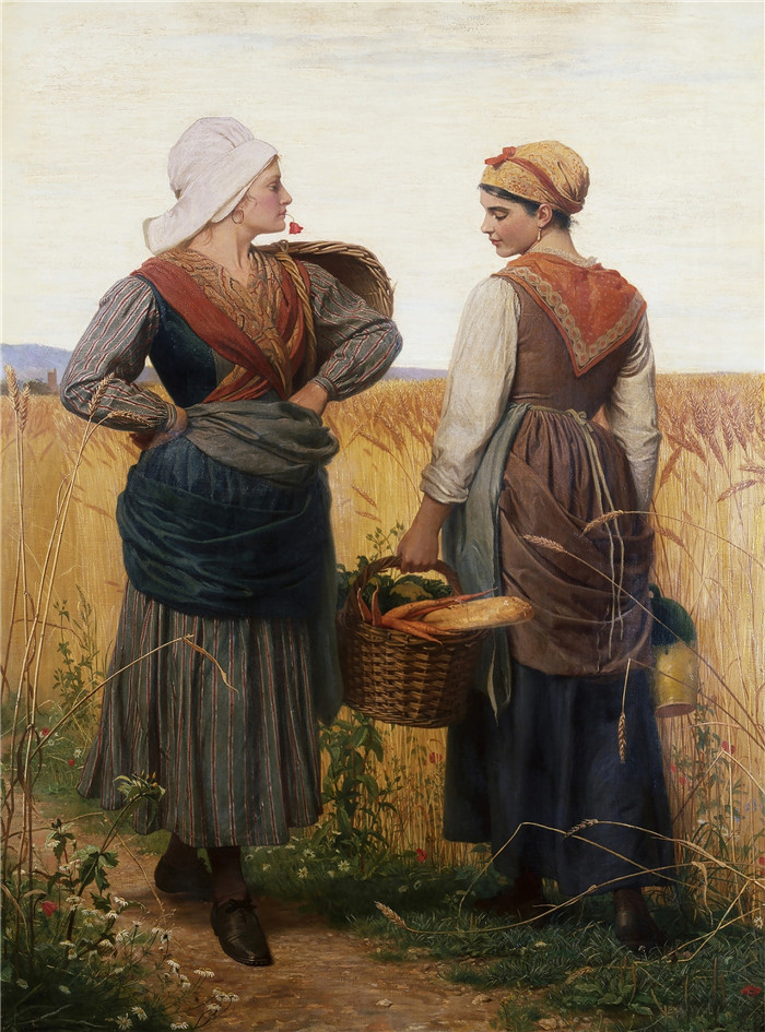 查尔斯·爱德华·佩鲁吉尼(Charles Edward Perugini )高清作品-情敌 The Rivals