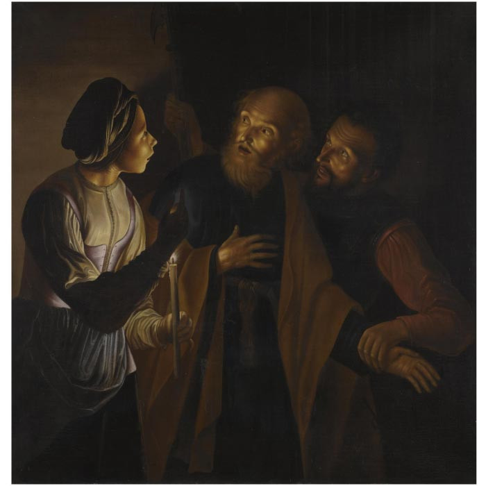 乔治·德·拉图尔 (Georges de La Tour)高清作品-一个老胡子男人的头(2)