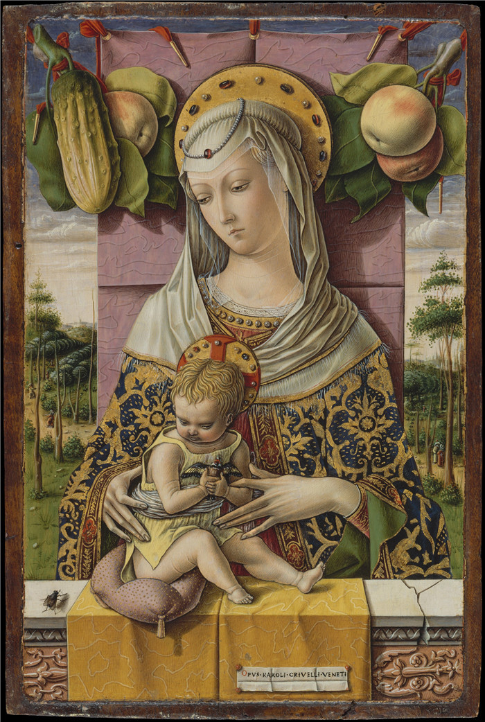 卡洛·克里维利(Carlo Crivelli)作品-圣母子Madonna and Child