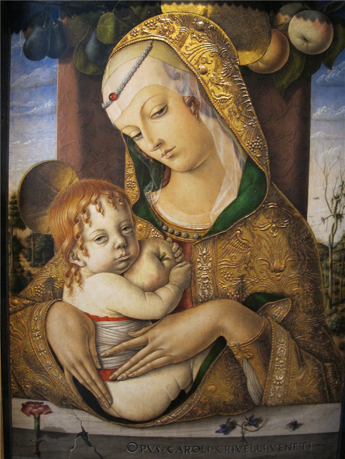 卡洛·克里维利(Carlo Crivelli)作品-圣母与圣子