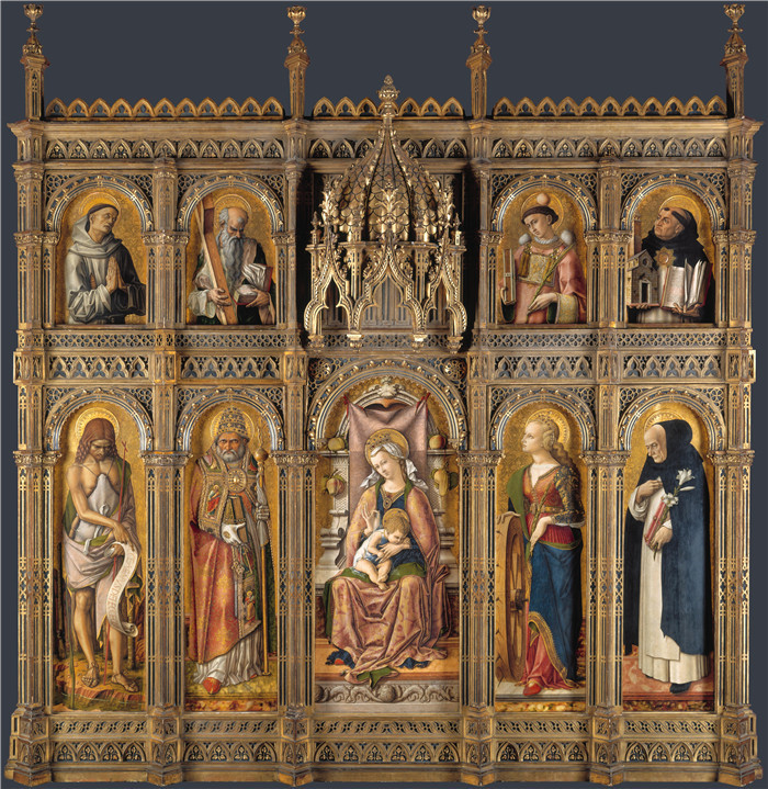 卡洛·克里维利(Carlo Crivelli)作品-德米多夫祭坛画The Demidoff Altarpiece