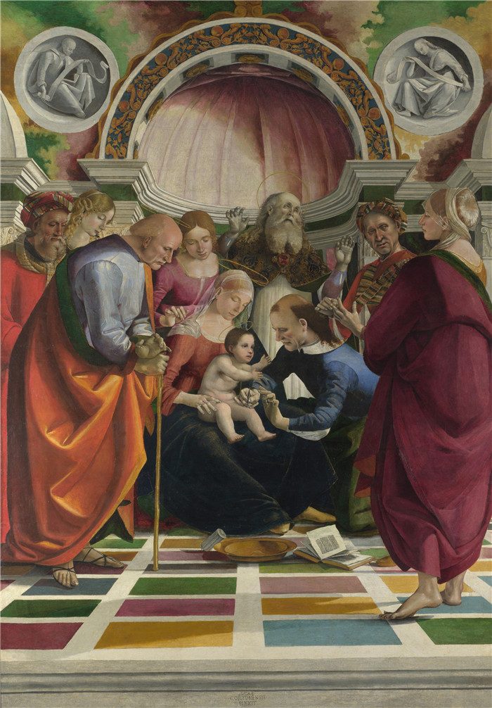 卢卡·西诺雷利(Luca Signorelli)高清作品-《割礼》The Circumcision, 1490
