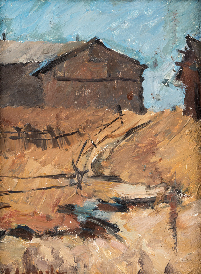 阿尔希波夫(Abram Efimovich Arkhipov)高清作品-雨后乡村小路