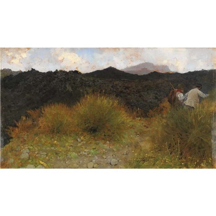朱塞佩·德·尼蒂斯(Giuseppe De Nittis)作品-从维苏威返回RITORNO DAL VESUVIO