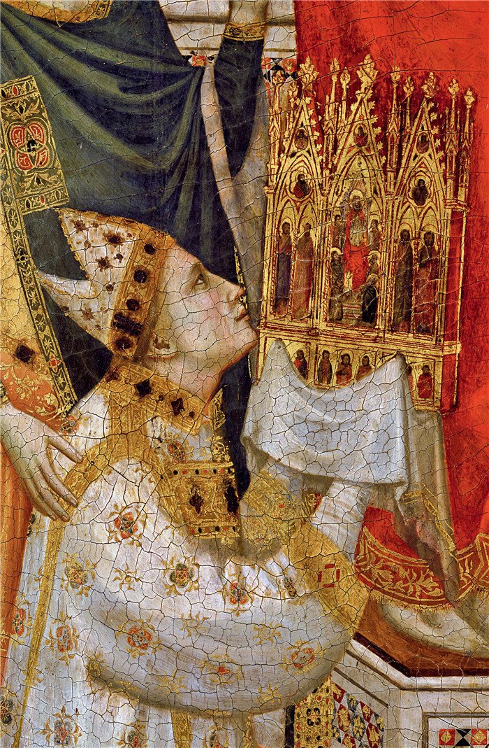 乔托·迪·邦多纳(Giotto di Bondone)高清作品-三联画The Stefaneschi Triptych (detail) Pinacoteca, Vatican.