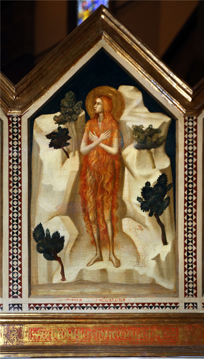 乔托·迪·邦多纳(Giotto di Bondone)高清作品-圣雷帕拉塔的波利普蒂奇Polittico di Santa Reparata, 1310 ca. 11 maddalena