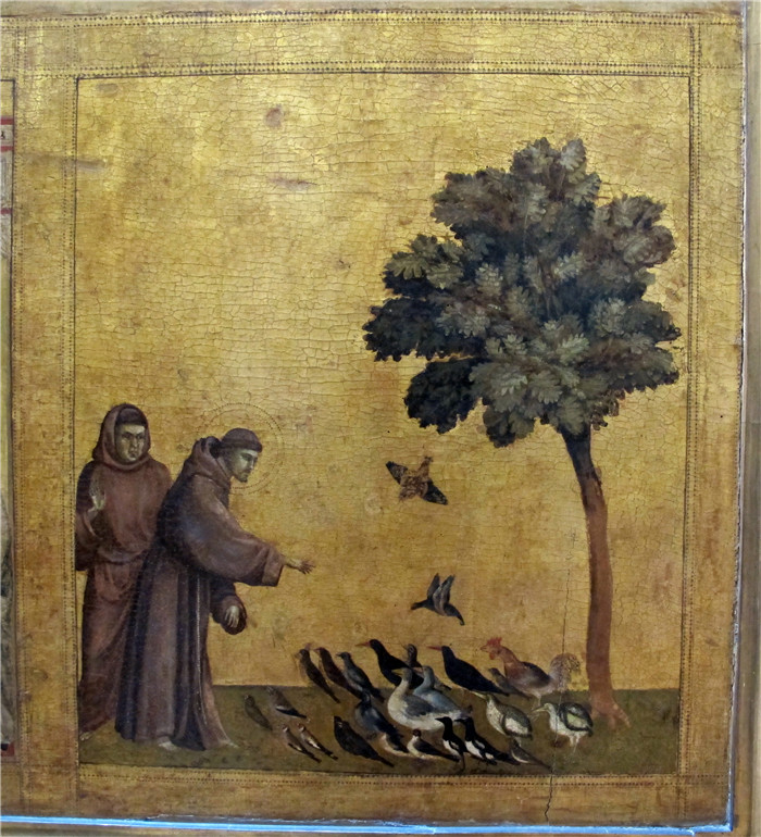 乔托·迪·邦多纳(Giotto di Bondone)高清作品-圣方济各教堂stimmate di s. francesco con stemma cinquini, 1297年 04