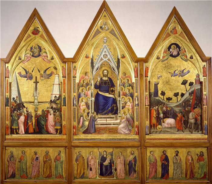 乔托·迪·邦多纳(Giotto di Bondone)高清作品-triptih stefaneski litsevaya storona ok.1330