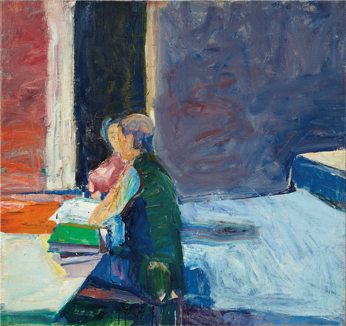 理查德·迪本科恩(Richard Diebenkorn)高清作品-室内人物 1960年