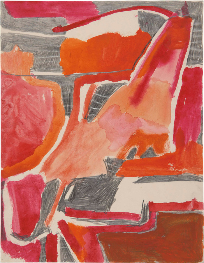 理查德·迪本科恩(Richard Diebenkorn)高清作品-1952Untitled (CR no. 1149)