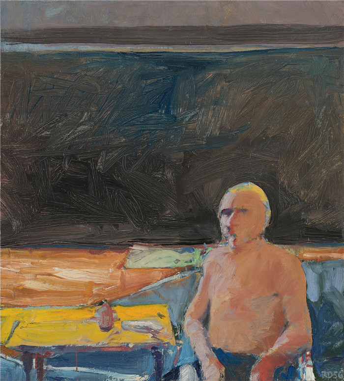 理查德·迪本科恩(Richard Diebenkorn)高清作品-1956Seated Man