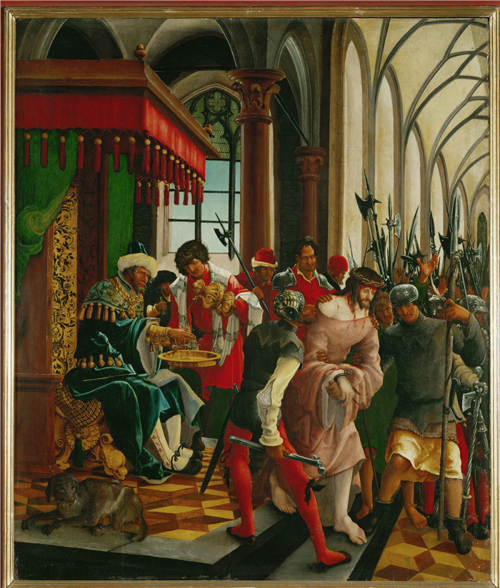 阿尔特多夫（Albrecht Altdorfer）高清作品-彼拉多洗手Пилат умывает руки (Моление о чаше) (114 x 96)