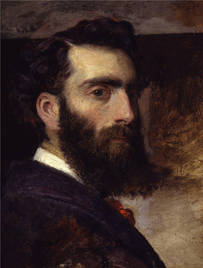 卡尔德隆( Philip Hermogenes Calderon)高清作品-自画像Self-portrait