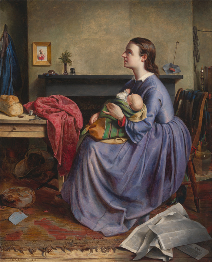 卡尔德隆（ Philip Hermogenes Calderon）高清作品-主啊，愿你的旨意成就, 1855