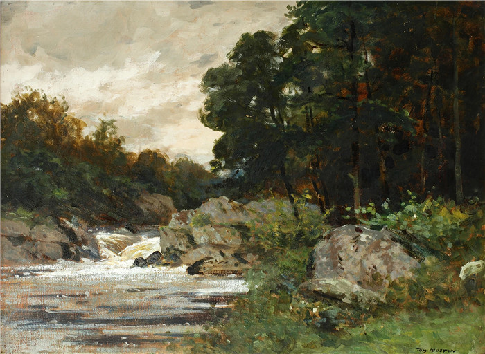 托马斯·埃德温·莫斯汀(Thomas Edwin Mostyn)作品-激流The TorrentThe Torrent