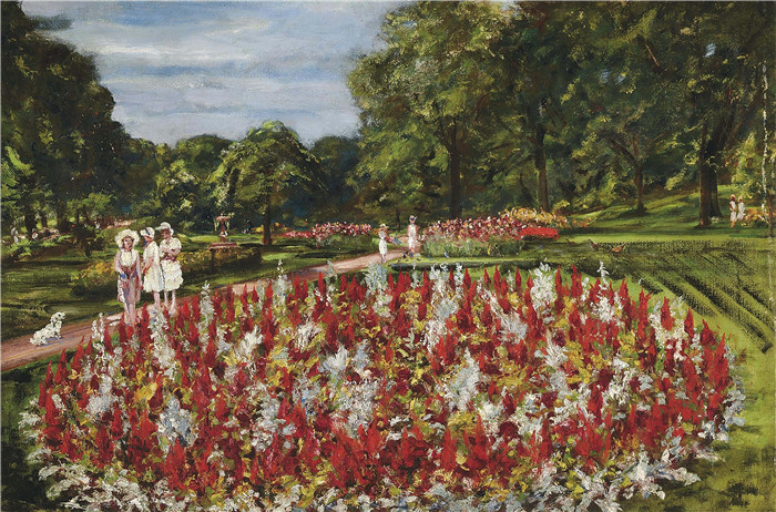 托马斯·埃德温·莫斯汀(Thomas Edwin Mostyn)作品-在公园里散步