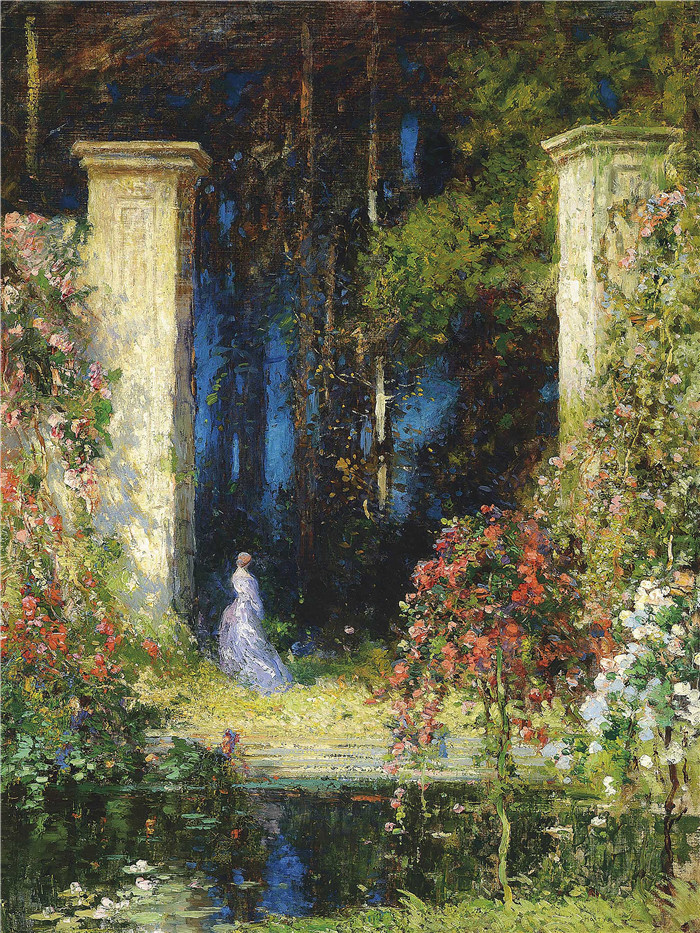 托马斯·埃德温·莫斯汀(Thomas Edwin Mostyn)作品-旧大门The old gateway