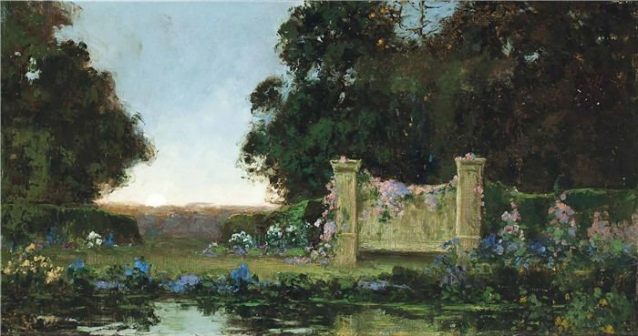 托马斯·埃德温·莫斯汀(Thomas Edwin Mostyn)作品-月亮的到来The arrival of the moon