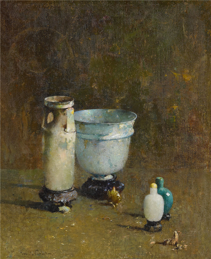 埃米尔·卡尔森(Emil Carlsen)高清作品-罗马玻璃