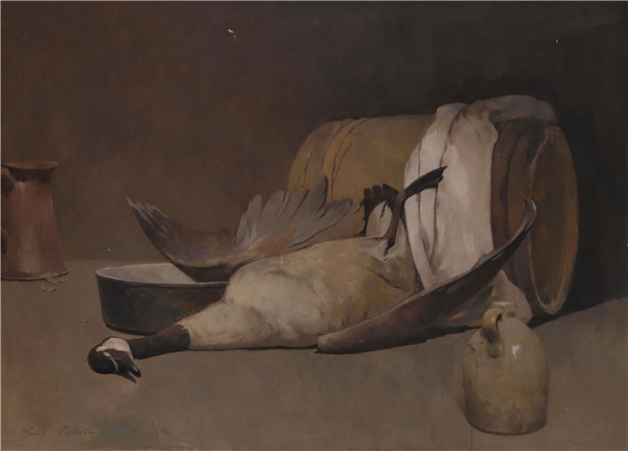 埃米尔·卡尔森(Emil Carlsen)高清作品-游戏静物Game Still Life, 1894-98