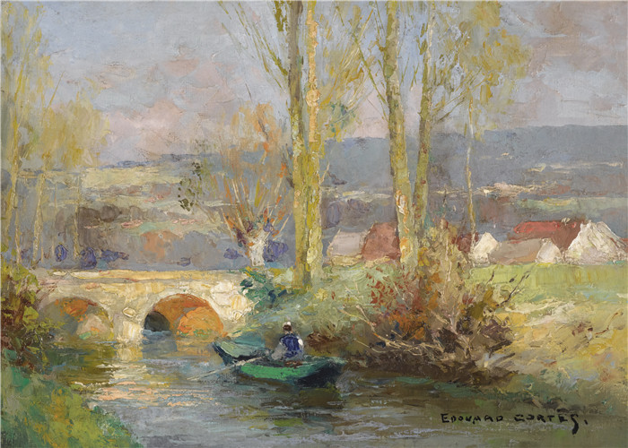 科尔特斯 (edouard leon cortes)作品-BIERCY SUR MORIN