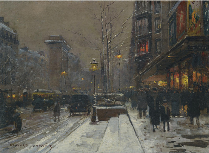 科尔特斯 (edouard leon cortes)作品-大林荫大道LES GRANDS BOULEVARDS