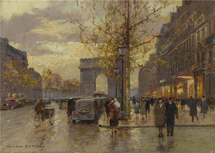科尔特斯 (edouard leon cortes)作品-凯旋门Триумфальная арка (33 х 46 см)