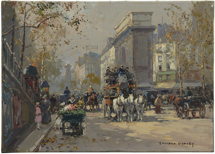 科尔特斯 (edouard leon cortes)作品-圣马丁门porte saint-martin