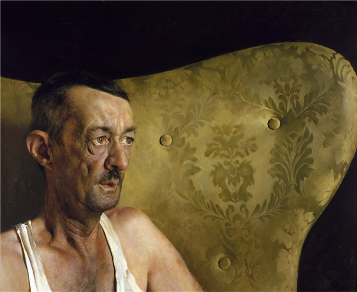 杰米‧怀斯(Jamie Wyeth)油画作品-短缺 1963年 Portrait of Shorty