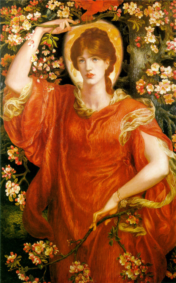 罗塞蒂(Dante Gabriel Rossetti)高清作品-菲亚梅塔的愿景 (1878)