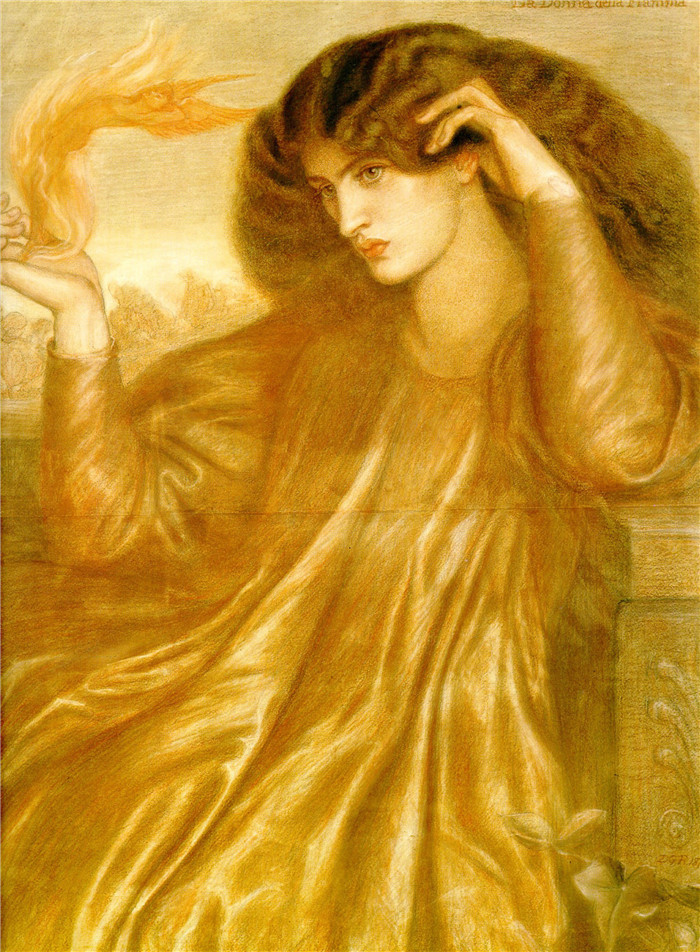 罗塞蒂（Dante Gabriel Rossetti）高清作品-火焰之女
