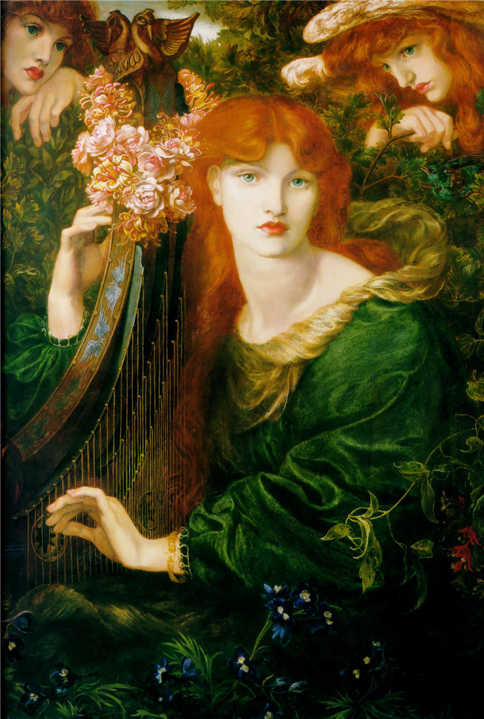 罗塞蒂（Dante Gabriel Rossetti）高清作品-花环