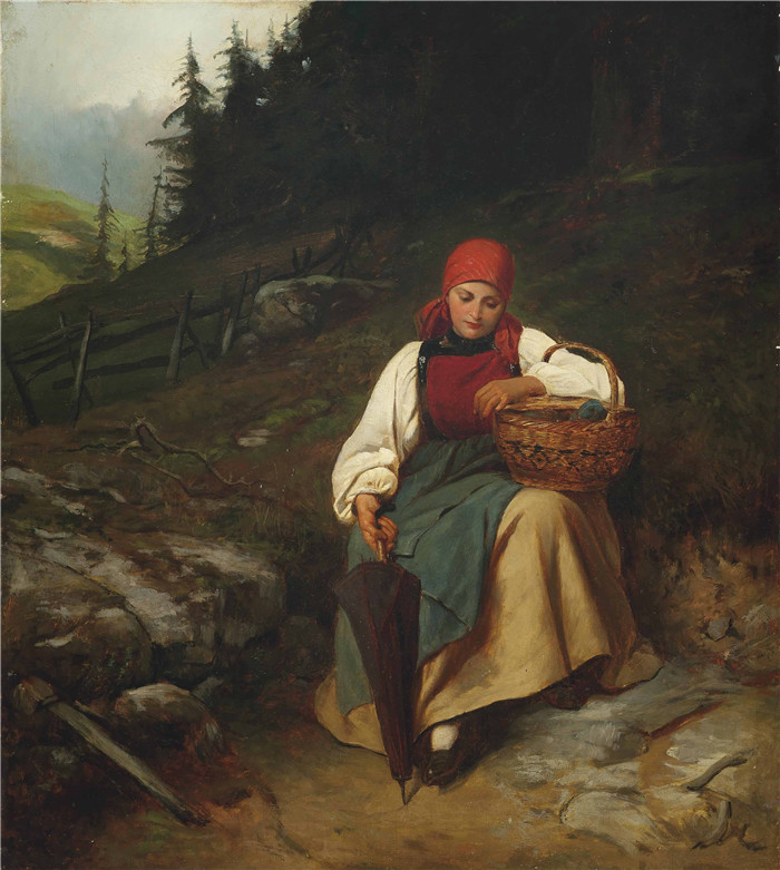 本杰明·沃蒂埃(Benjamin Vautier)高清作品-途中休息 Pause auf dem Weg